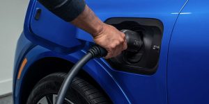 Charging port of a 2024 Chevy Equinox.