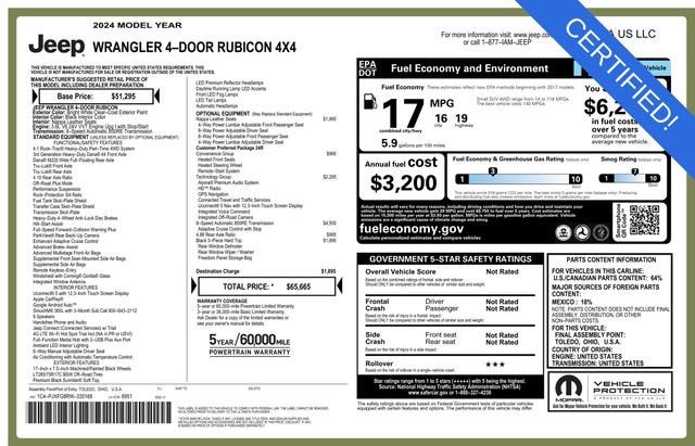 2024 Jeep Wrangler 4-Door Rubicon 4x4