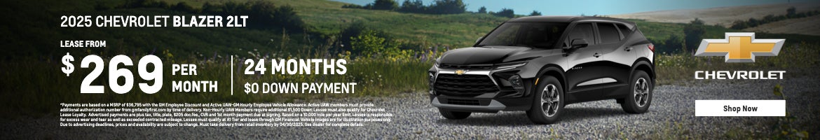 $269 per month Chevy Blazer 