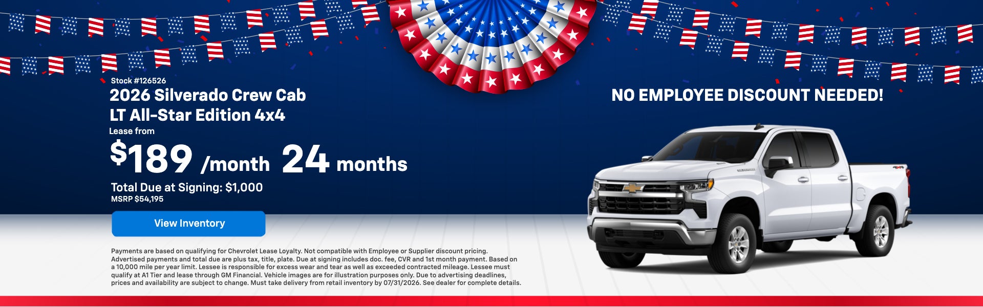silverado lease deal