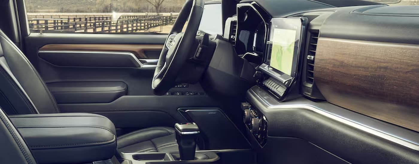 Infotainment display and dashboard inside a 2026 Chevy Silverado 1500