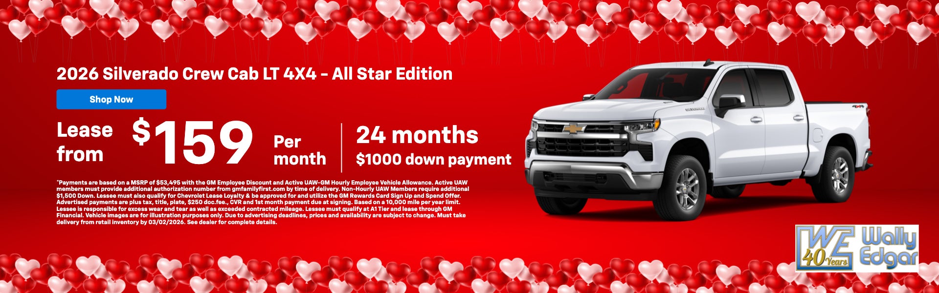 2026 Silverado Crew Cab LT 4X4 - All Star Edition